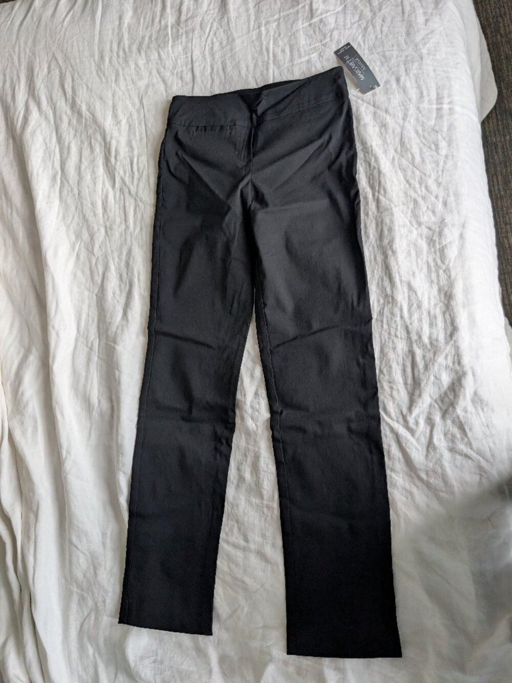 NWT MARGARET M - Black Straight Leg Ankle Slimming Pant - Size Small